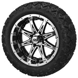 14" Revenge Black/Machined Lifted Tire & Wheel Combo