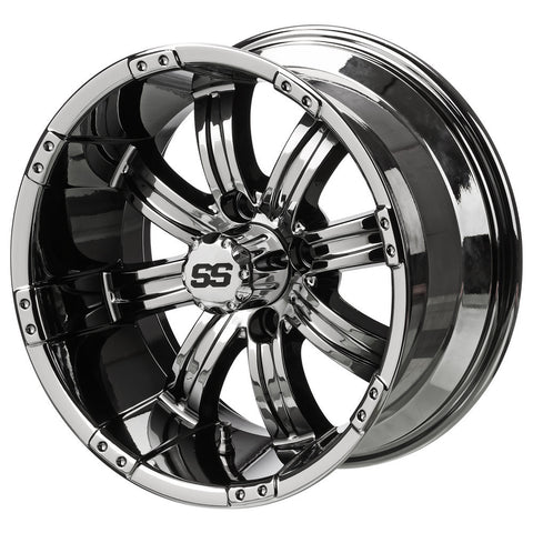 10" Casino Mirror Golf Cart Wheel
