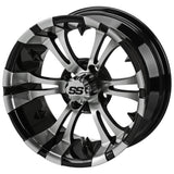 14" Warlock Black/Machined Lifted Tire & Wheel Combo