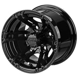 20x10.00-10 Sierra Sport Tires on Gloss Black Yukon Golf Cart Wheels