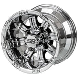 205/50-10 Deli Tires on Mirror Casino Golf Cart Wheels