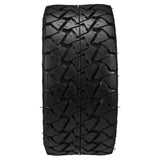 22x10.00-10 Trail Fox A/T Tires on Black/Machined 14-Spoke Golf Cart Wheels