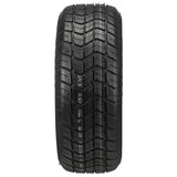 205/65R10 LSI Elite Radial Tires on Black/Machined 14-Spoke Golf Cart Wheels