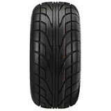 22x10.00-10 LSI Elite A/T Tires on Black/Machined Yukon Golf Cart Wheels