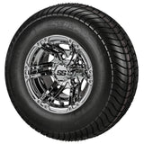 205/65-10 4Ply LSI Elite Tires on Mirror Yukon Golf Cart Wheels