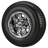 205/65-10 4Ply LSI Elite Tires on Mirror Casino Golf Cart Wheels