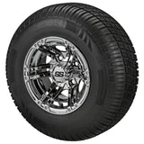 205/65R10 Deli Radial Tires on Mirror Yukon Golf Cart Wheels