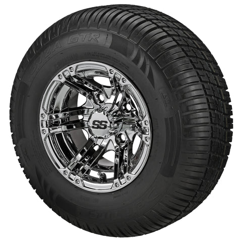205/65R10 Deli Radial Tires on Mirror Yukon Golf Cart Wheels