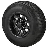 205/65R10 Deli Radial Tires on Matte Black Casino Golf Cart Wheels
