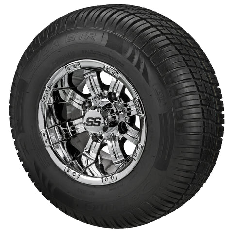 205/65R10 Deli Radial Tires on Mirror Casino Golf Cart Wheels