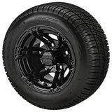 205/50-10 Deli Tires on Gloss Black Yukon Golf Cart Wheels