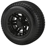 205/50-10 Deli Tires on Matte Black Yukon Golf Cart Wheels