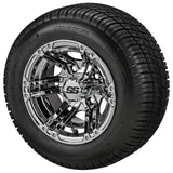 205/50-10 Deli Tires on Mirror Yukon Golf Cart Wheels