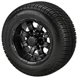 205/50-10 Deli Tires on Matte Black Casino Golf Cart Wheels