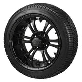 14" Python Matte Black Low Profile Tire & Wheel Combo