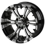 205/30-14 LSI Elite on "Type 12" Machined/Black Wheel