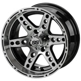 205/30-14 LSI Elite on Chaos Machined/Black Wheel