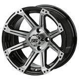 14" Rampage Black/Machined Low Profile Tire & Wheel Combo